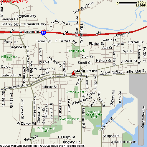 Centre Ville grand prairie carte